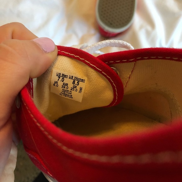 Red Vans - Picture 4 of 4